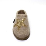 Slipper beige wol 53136 Giesswein